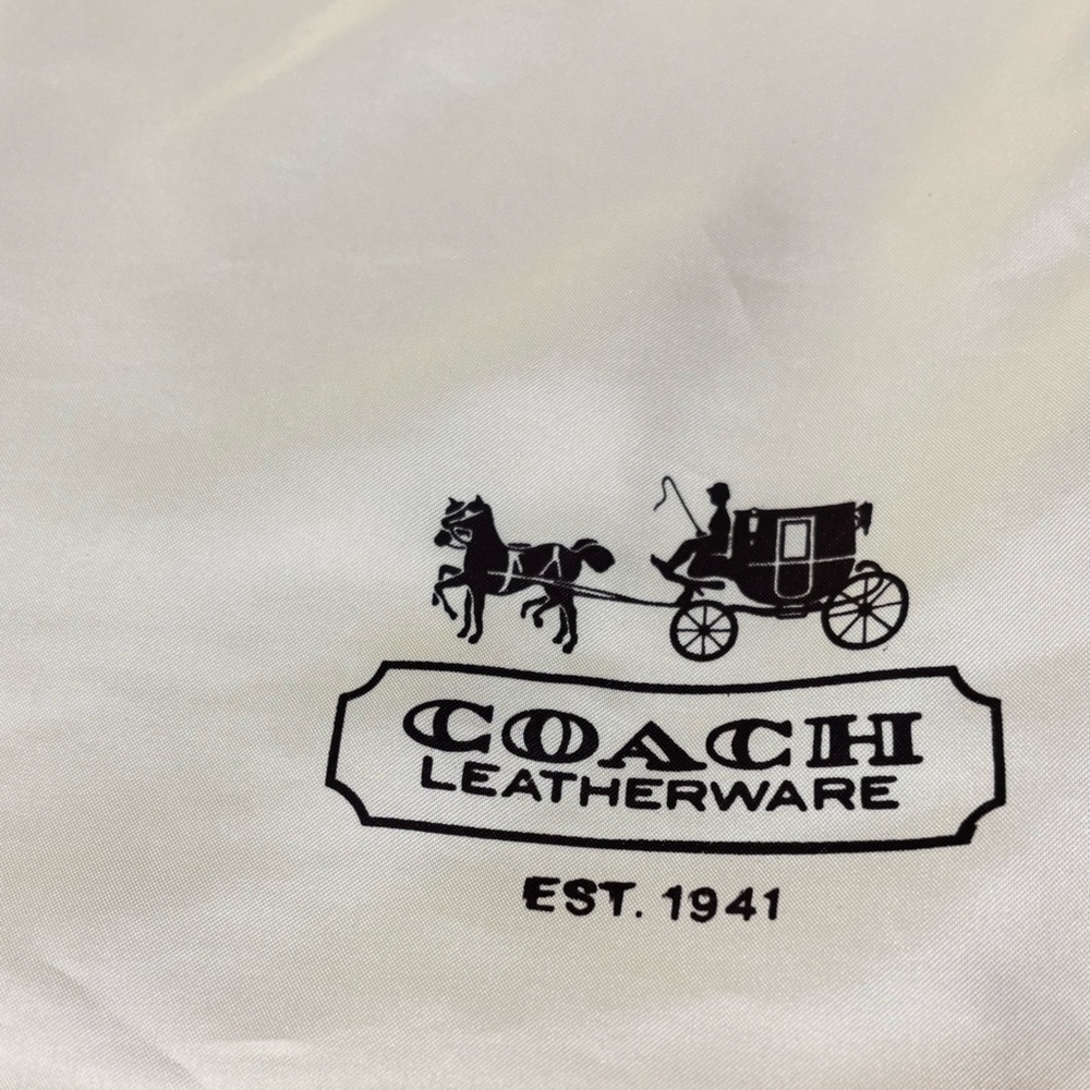 Coach White Leatherware Dust Bag